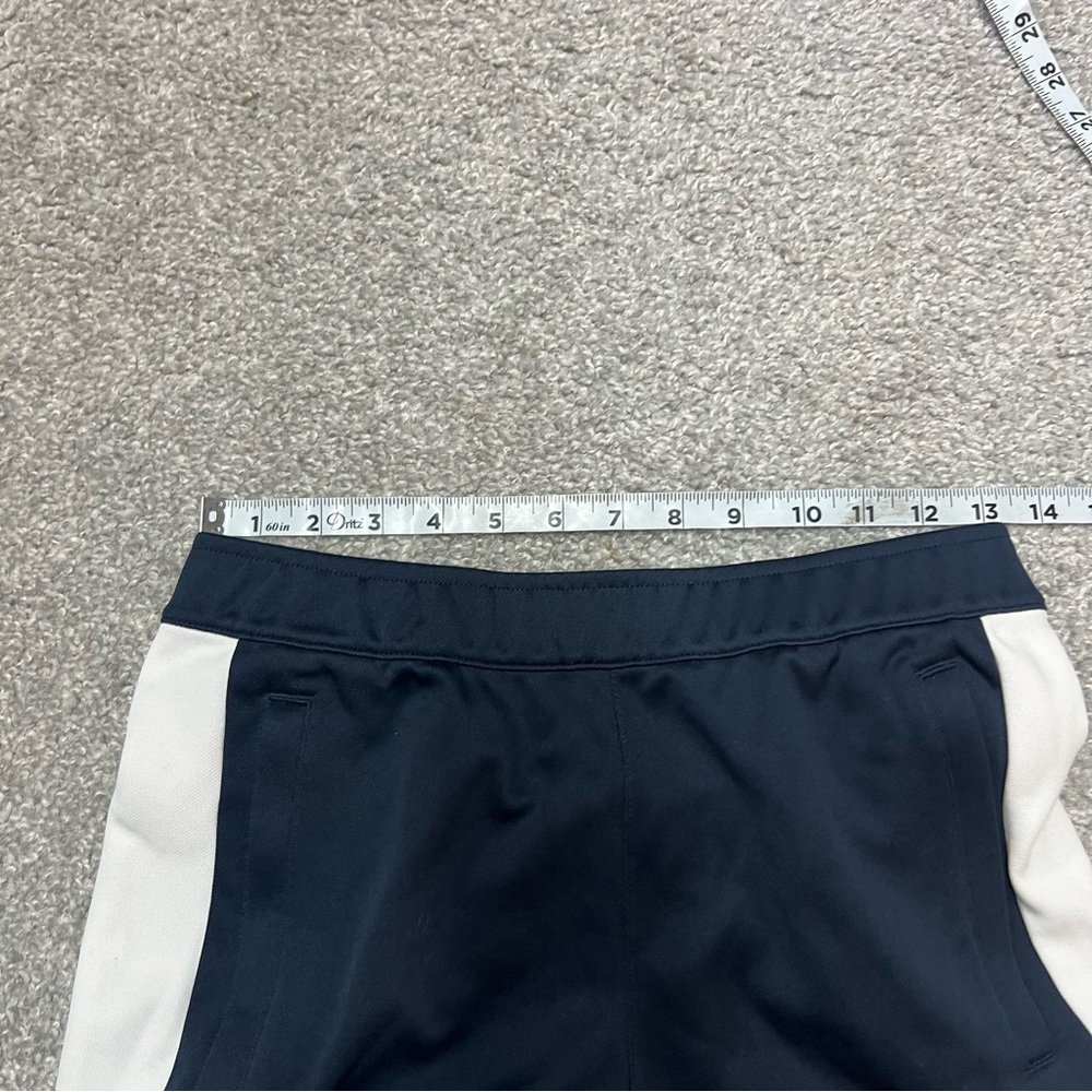 Tory Burch Sport Sweatpants Women XS Blue White Athleisure Track Pants Ankle Zip - Picture 6 of 10